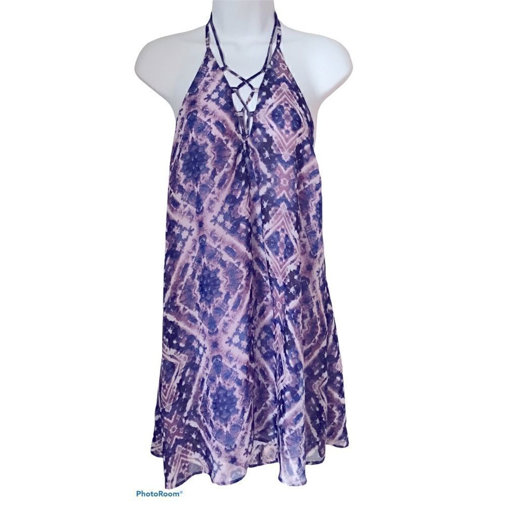 Show Me Your MuMu Lo Lace Up Mini Dress sz M